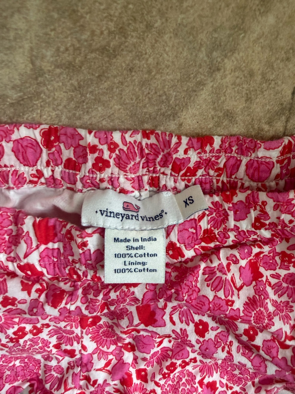 Vineyard Vines Pink and Red Floral Cotton Skirt